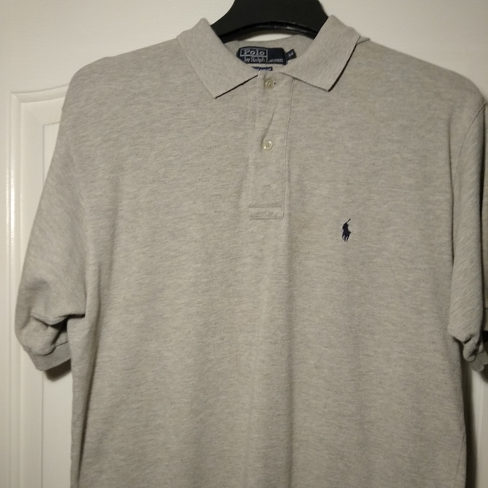 Men's Polo by Ralph Lauren Gray Medium